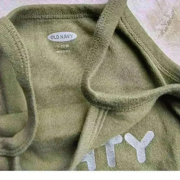 Old Navy Mini But Mighty Baby Girls One Piece Tank Top Green Size 6-12 Months - Picture 3 of 4